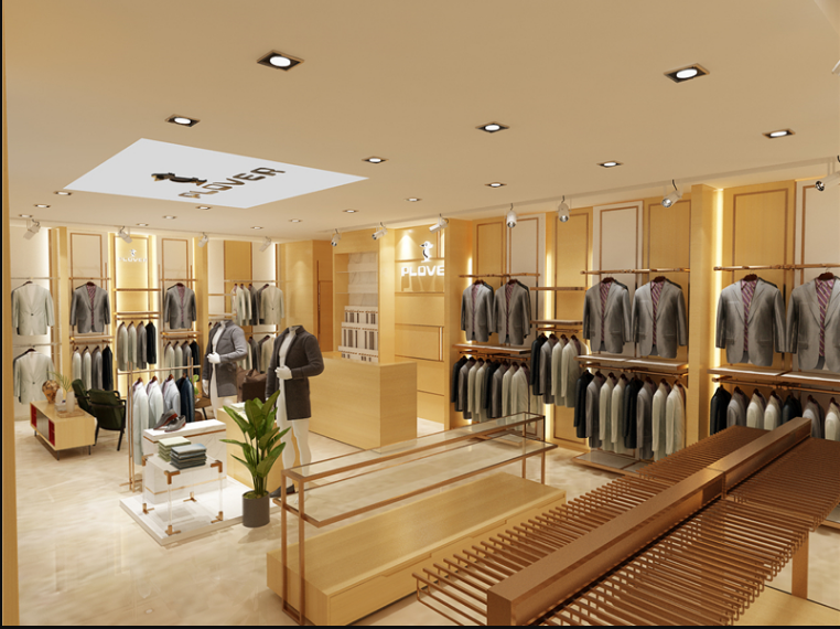 男裝展柜，品牌男裝貨架，男裝展架，男裝展柜廠