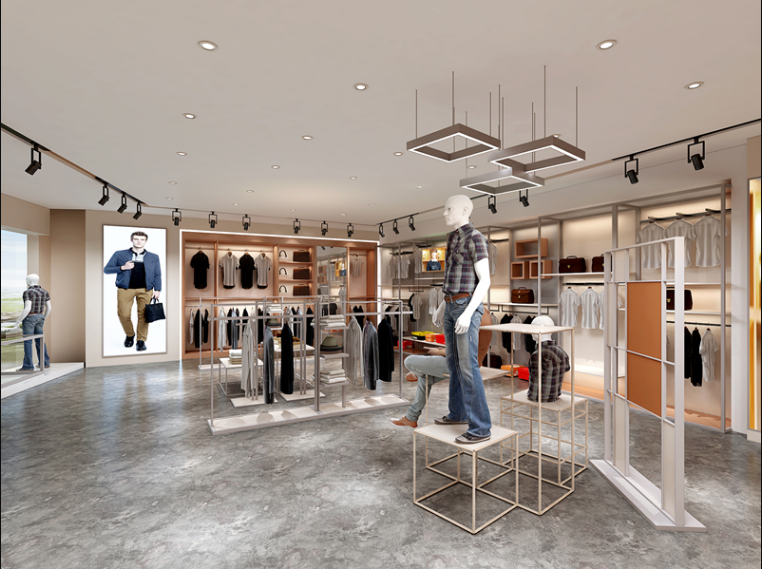 男裝貨架廠，男裝展柜。品牌男裝展柜